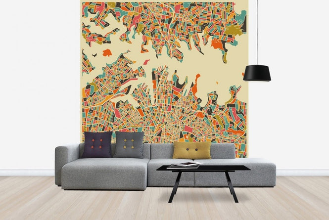 PHOTOWALL / Multicolor Map - Sydney (e22749)