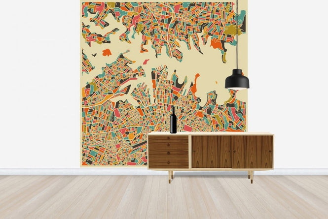 PHOTOWALL / Multicolor Map - Sydney (e22749)