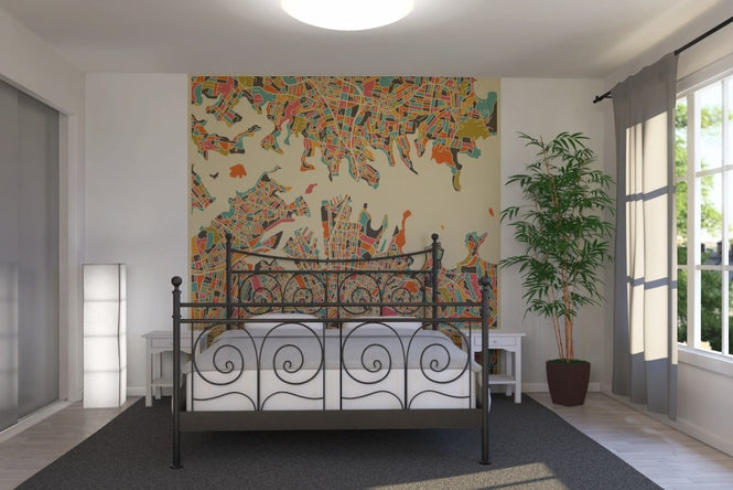 PHOTOWALL / Multicolor Map - Sydney (e22749)