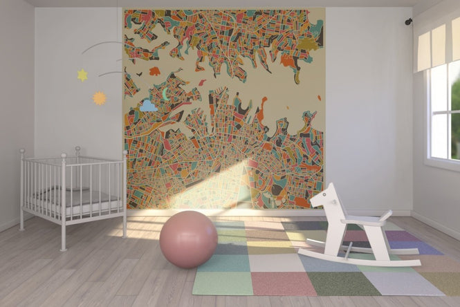 PHOTOWALL / Multicolor Map - Sydney (e22749)