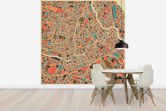 PHOTOWALL / Multicolor Map - Vienna (e22751)