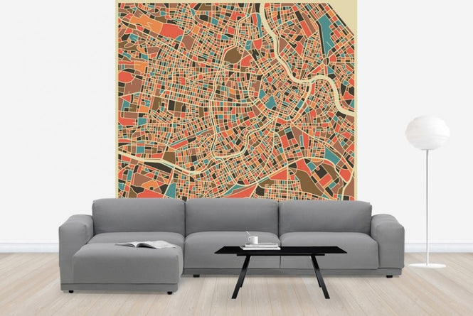 PHOTOWALL / Multicolor Map - Vienna (e22751)