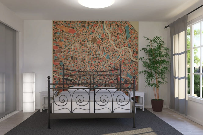 PHOTOWALL / Multicolor Map - Vienna (e22751)