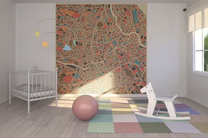 PHOTOWALL / Multicolor Map - Vienna (e22751)