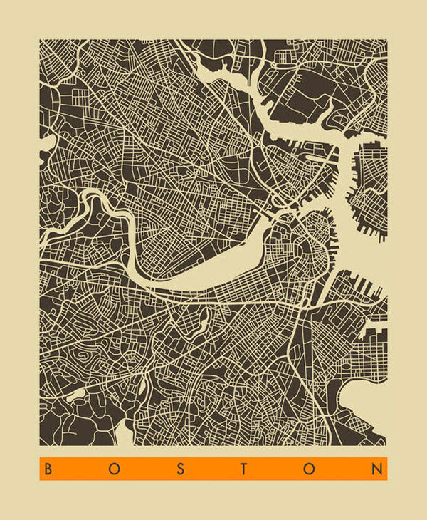 PHOTOWALL / City Map - Boston (e22755)