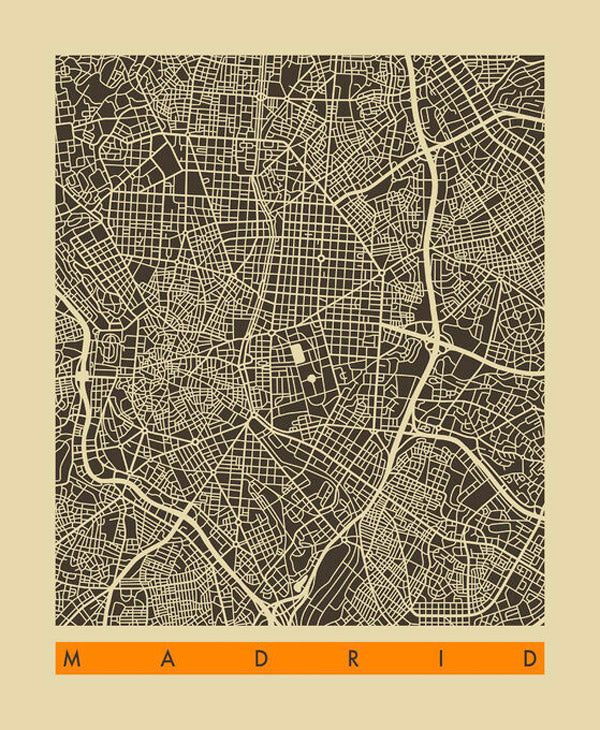 PHOTOWALL / City Map - Madrid (e22757)