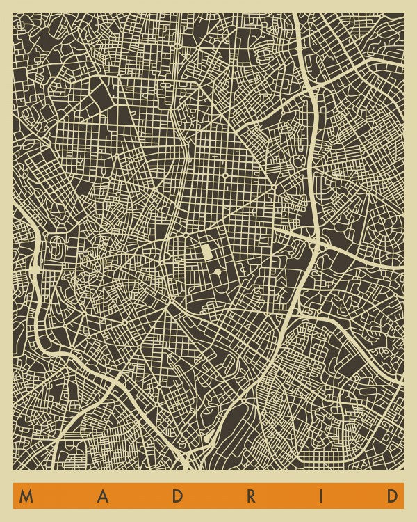 PHOTOWALL / City Map - Madrid (e22757)