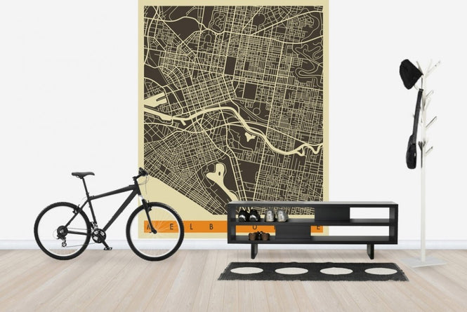 PHOTOWALL / City Map - Melbourne (e22758)