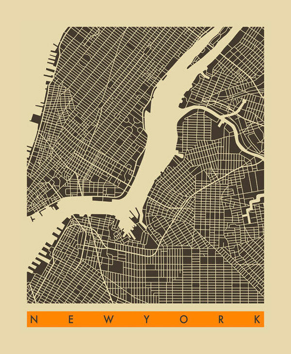PHOTOWALL / City Map - New York (e22760)