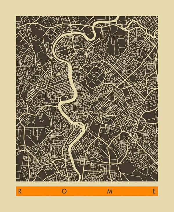 PHOTOWALL / City Map - Rome (e22762)