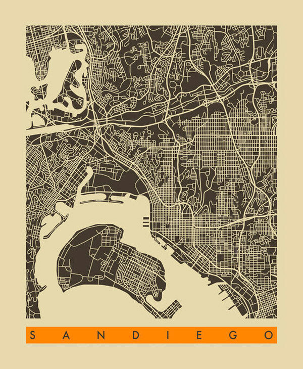 PHOTOWALL / City Map - San Diego (e22764)