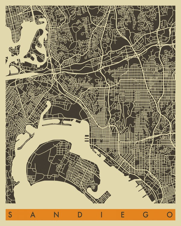 PHOTOWALL / City Map - San Diego (e22764)