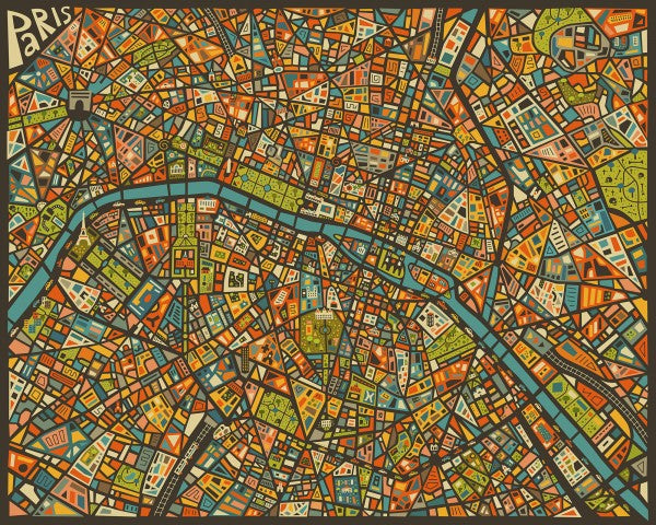 PHOTOWALL / Paris Street Map (e22765)