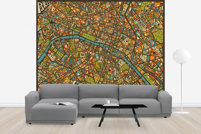 PHOTOWALL / Paris Street Map (e22765)