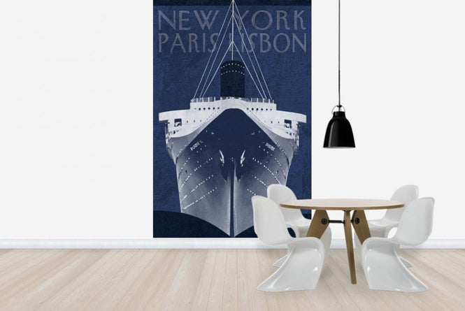 PHOTOWALL / Passage Atlantique Blueprint (e22769)