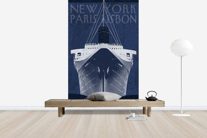 PHOTOWALL / Passage Atlantique Blueprint (e22769)