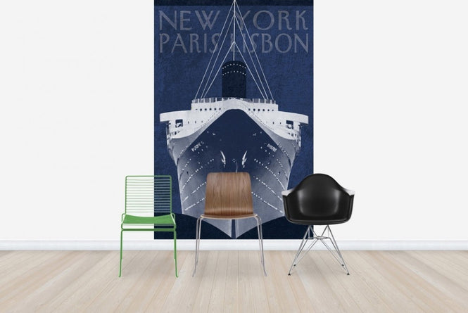 PHOTOWALL / Passage Atlantique Blueprint (e22769)