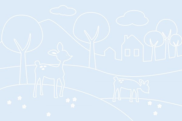 PHOTOWALL / Deer World Lines - Light Blue (e22797)