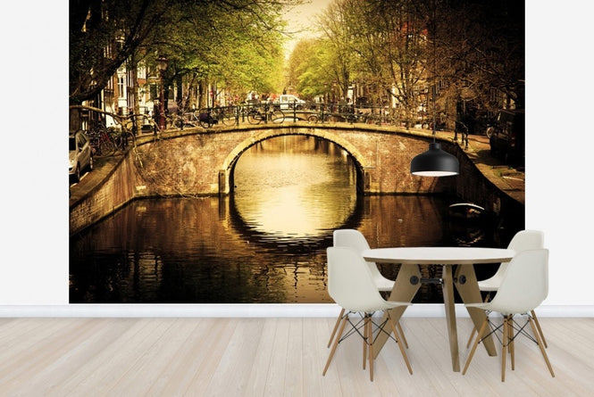 PHOTOWALL / Romantic Bridge Over Canal in Amsterdam (e22817)