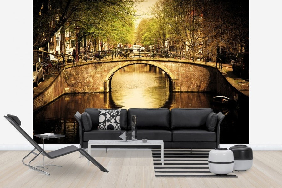 PHOTOWALL / Romantic Bridge Over Canal in Amsterdam (e22817)