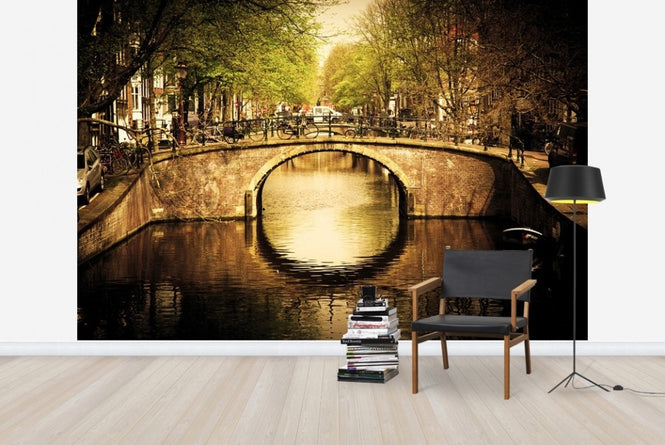 PHOTOWALL / Romantic Bridge Over Canal in Amsterdam (e22817)