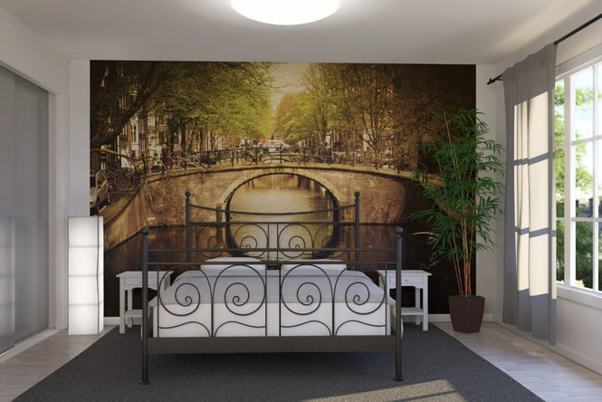 PHOTOWALL / Romantic Bridge Over Canal in Amsterdam (e22817)