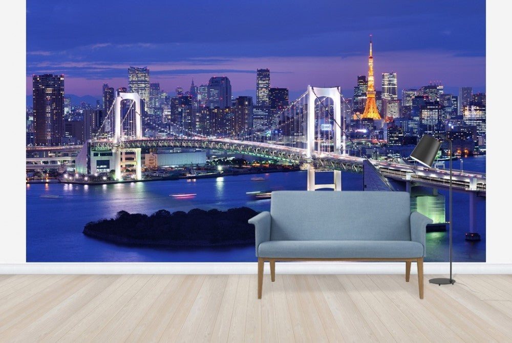 PHOTOWALL / Rainbow Bridge and Tokyo Tower (e22844) | 輸入壁紙専門