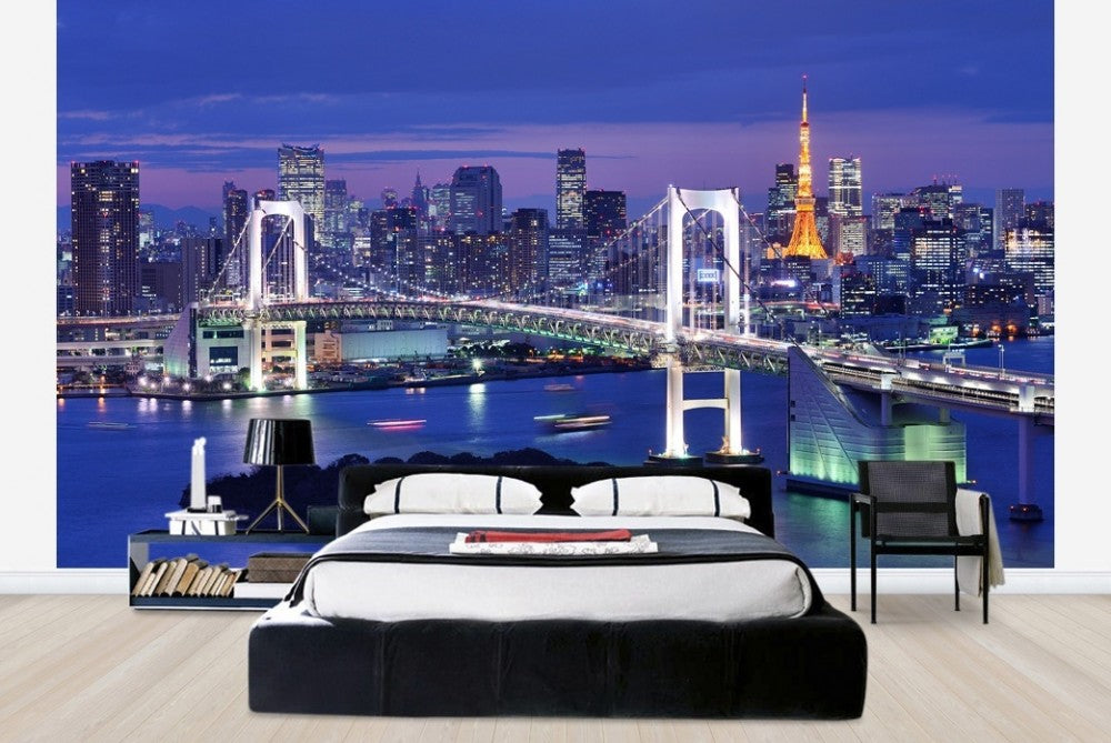入手不可能！A Background to English(英国の環境) PHOTOWALL / Rainbow Bridge and Tokyo Tower (e22844) | 輸入壁紙専門