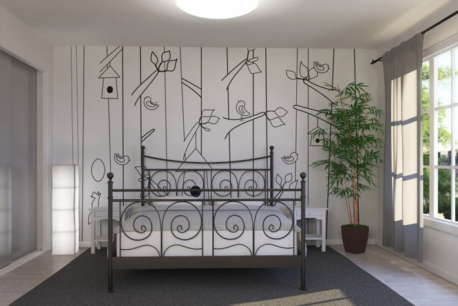 PHOTOWALL / Bird Forest - Black & White (e22851)