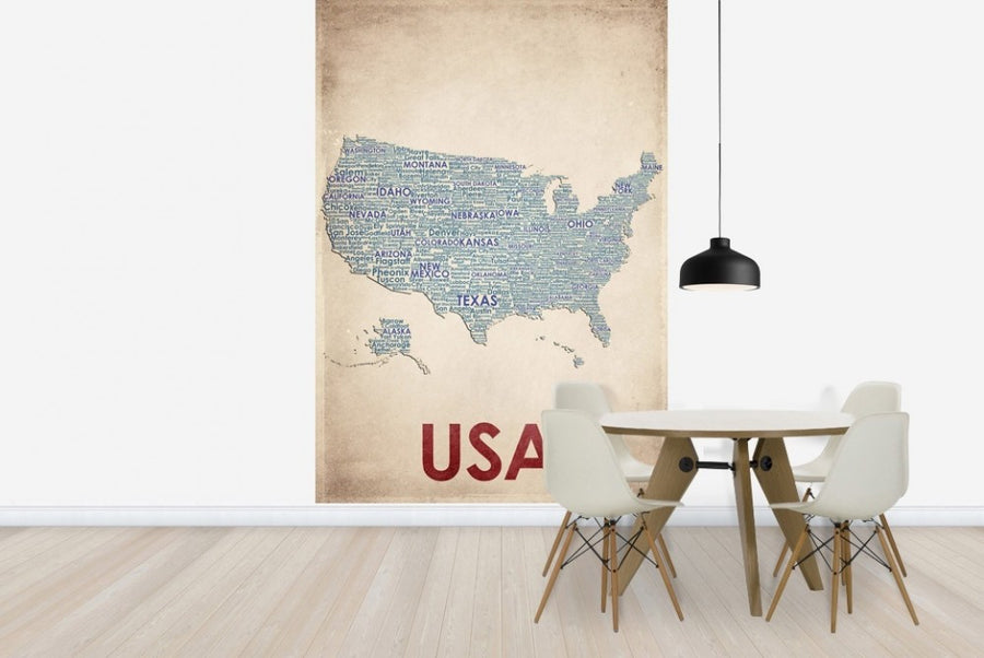 PHOTOWALL / USA Map (e22962)
