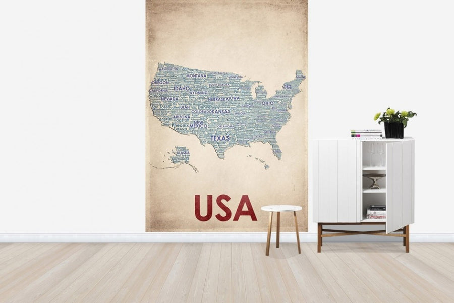 PHOTOWALL / USA Map (e22962)