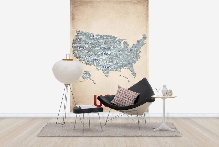 PHOTOWALL / USA Map (e22962)
