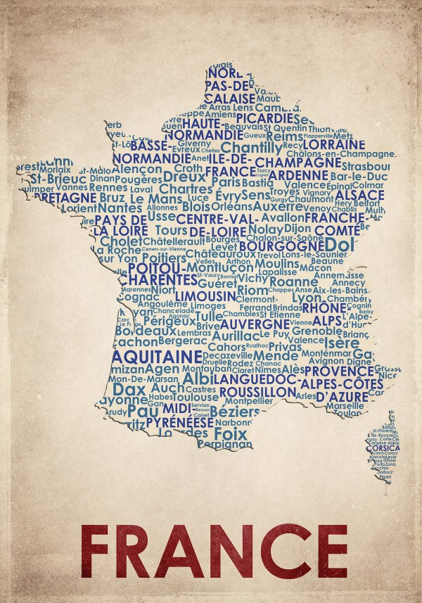 PHOTOWALL / France Map (e22963)