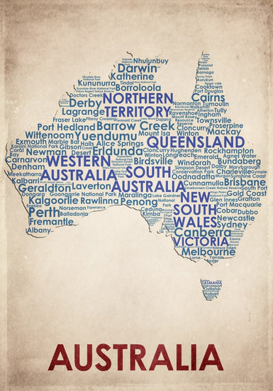 PHOTOWALL / Australia Map (e22964)