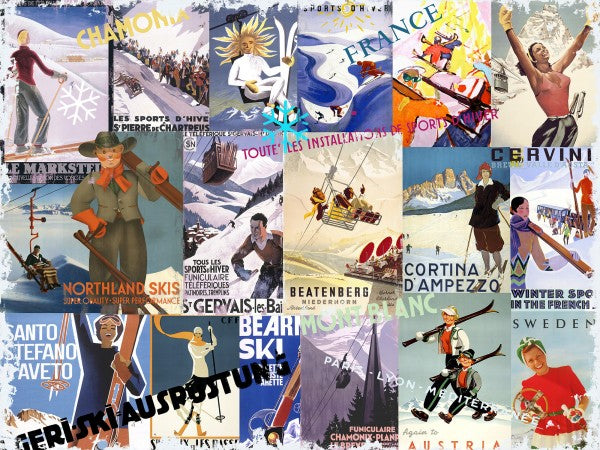PHOTOWALL / Ski Resorts Collage (e22981)
