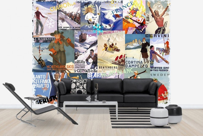 PHOTOWALL / Ski Resorts Collage (e22981)