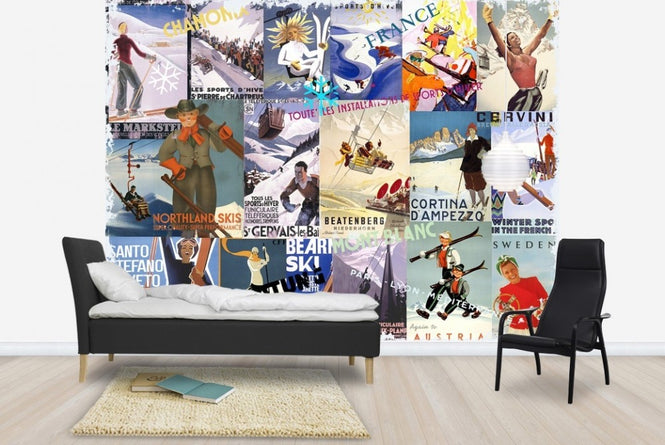 PHOTOWALL / Ski Resorts Collage (e22981)