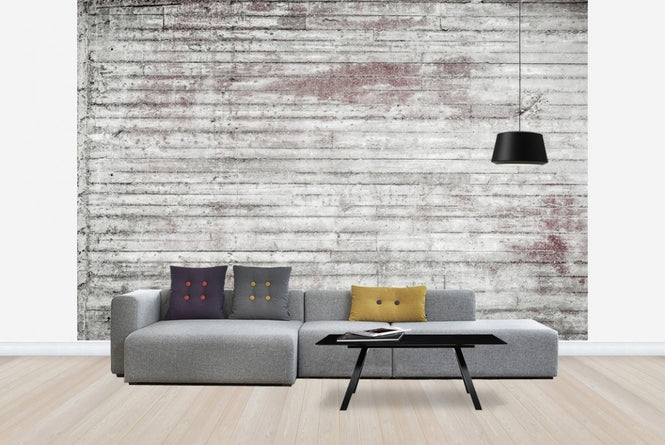 PHOTOWALL / White and Red Concrete Wall (e23058)