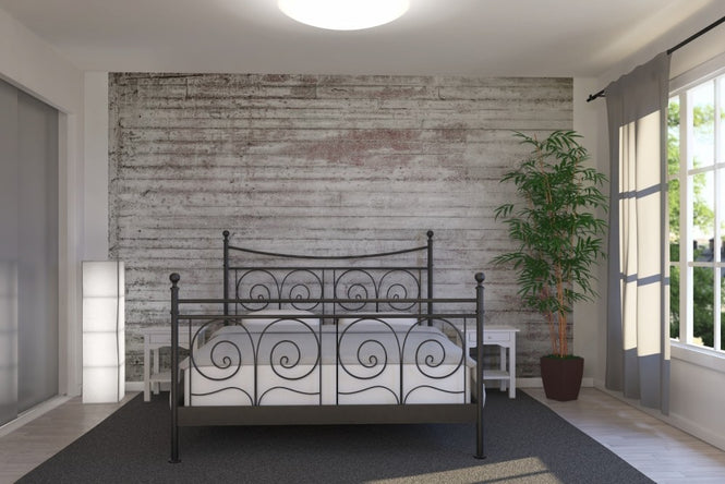 PHOTOWALL / White and Red Concrete Wall (e23058)