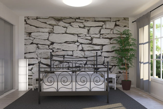 PHOTOWALL / Grey Stone Wall (e23089)