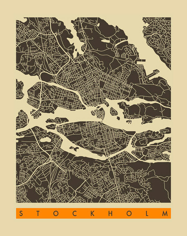 PHOTOWALL / City Map - Stockholm (e23129)