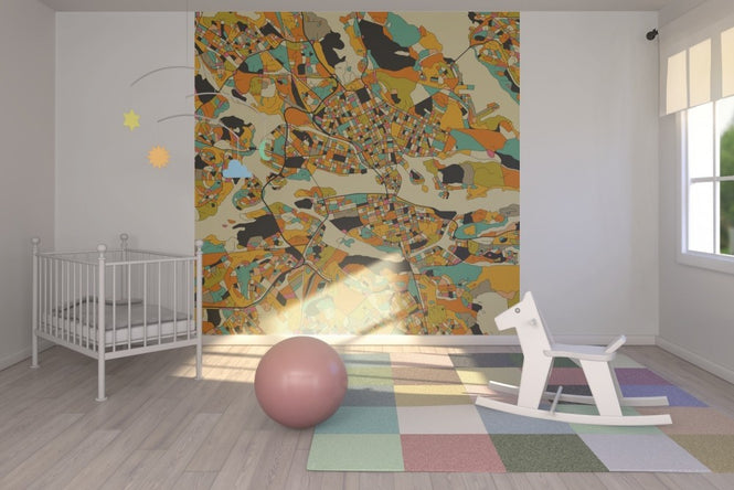 PHOTOWALL / Orange Map - Stockholm (e23131)