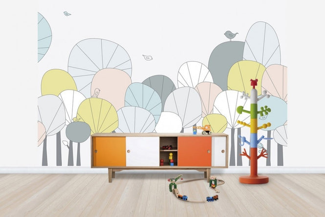 PHOTOWALL / Happy Forest - Pastel (e23138)