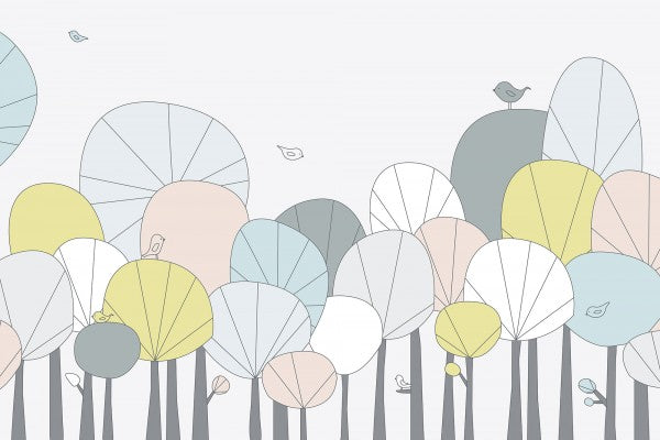 PHOTOWALL / Happy Forest - Pastel (e23138)