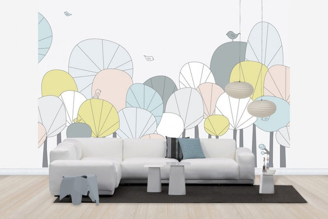 PHOTOWALL / Happy Forest - Pastel (e23138)