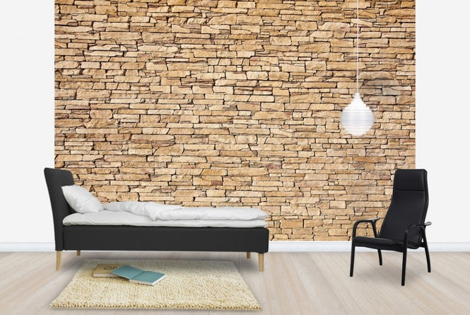 PHOTOWALL / Lime Stone wall (e23176)