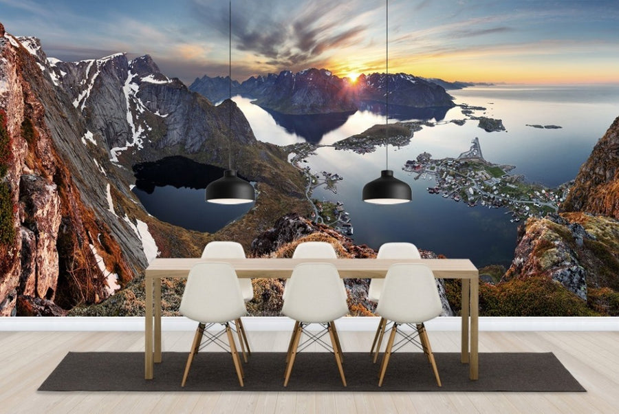 PHOTOWALL / Mountain Landscape at Sunset in Norway (e23179)