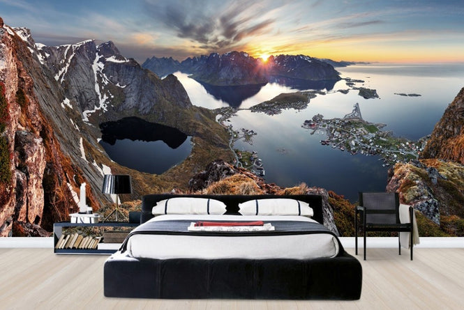 PHOTOWALL / Mountain Landscape at Sunset in Norway (e23179)
