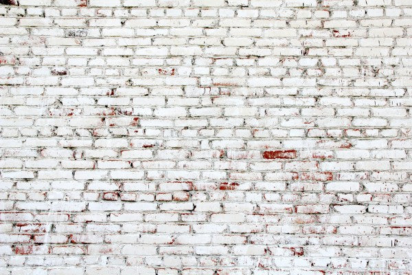 PHOTOWALL / Old Brick Wall with white and red bricks (e23184)