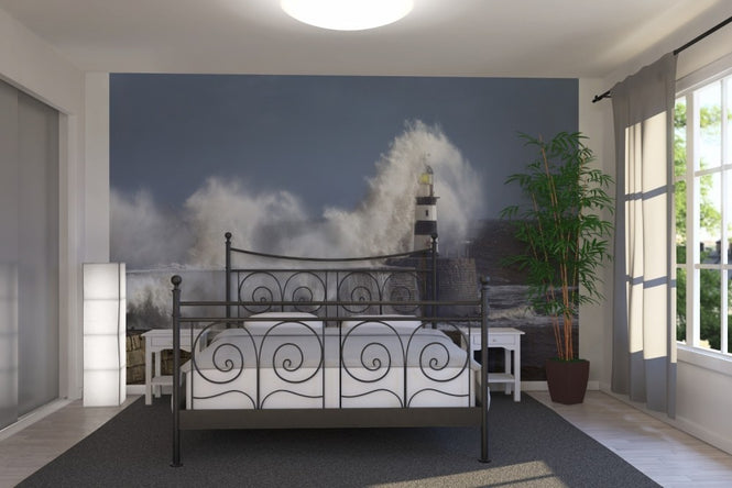 PHOTOWALL / Rough Sea at Seaham Lighthouse in England (e23190)